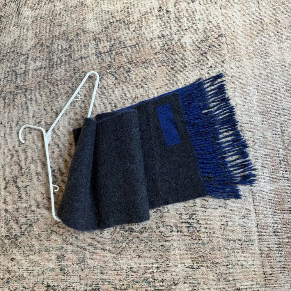 Coach Men's Scarf Cashmere Signature Logo Two Tone Fringe 84080, $198